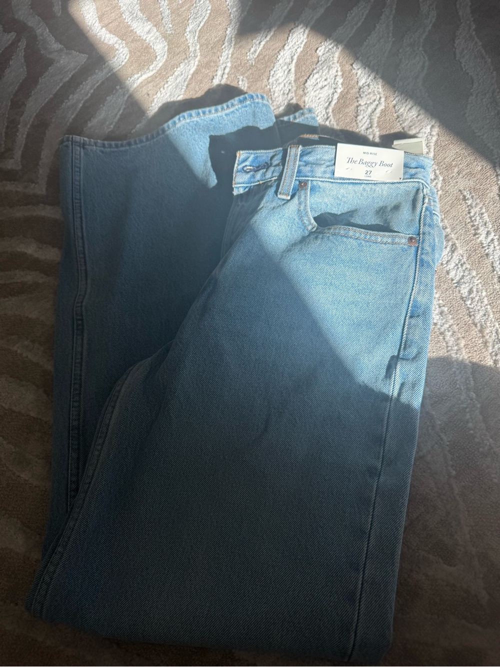 Abercrombie mid rise baggy boot